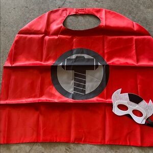Kids Thor Hero Costume Cape and Mask, New in Package
